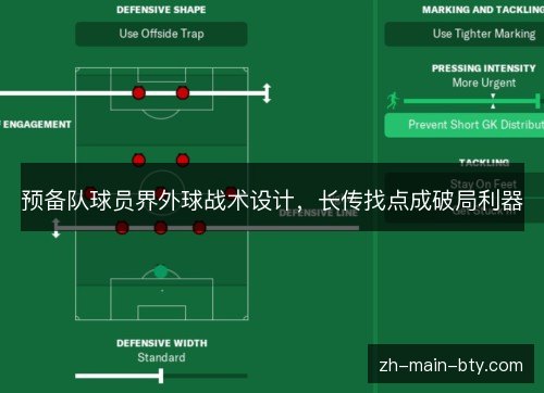 预备队球员界外球战术设计，长传找点成破局利器